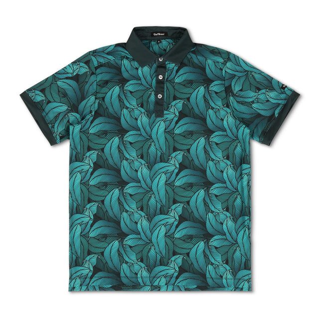Paradise Polo Shirt – Lightweight tropical dad polo with bold vacation print, 4-way stretch, moisture-wicking comfort. Golf polo & dad gift.
