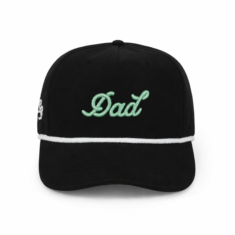 Dad Rope Hat | Black & White w/Mint