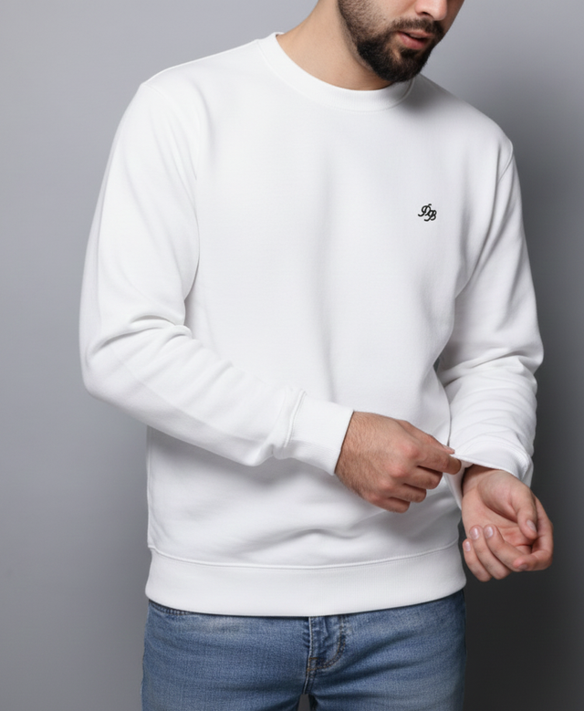 DB White Crewneck Sweater