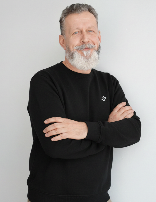 DB Black Crewneck Sweater